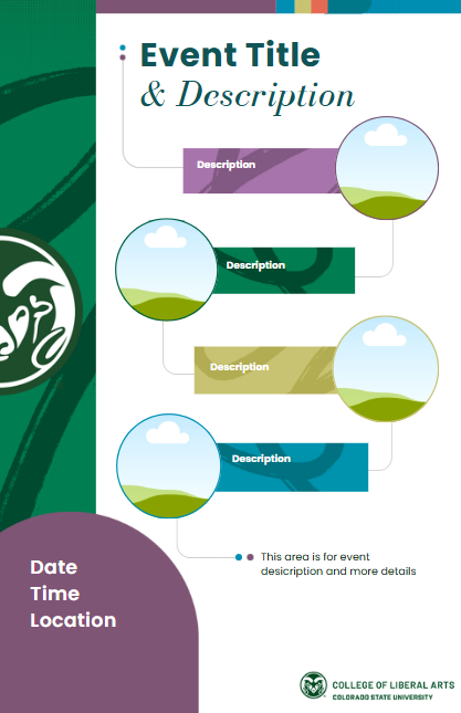 Example of a Canva template for a poster advertising an event